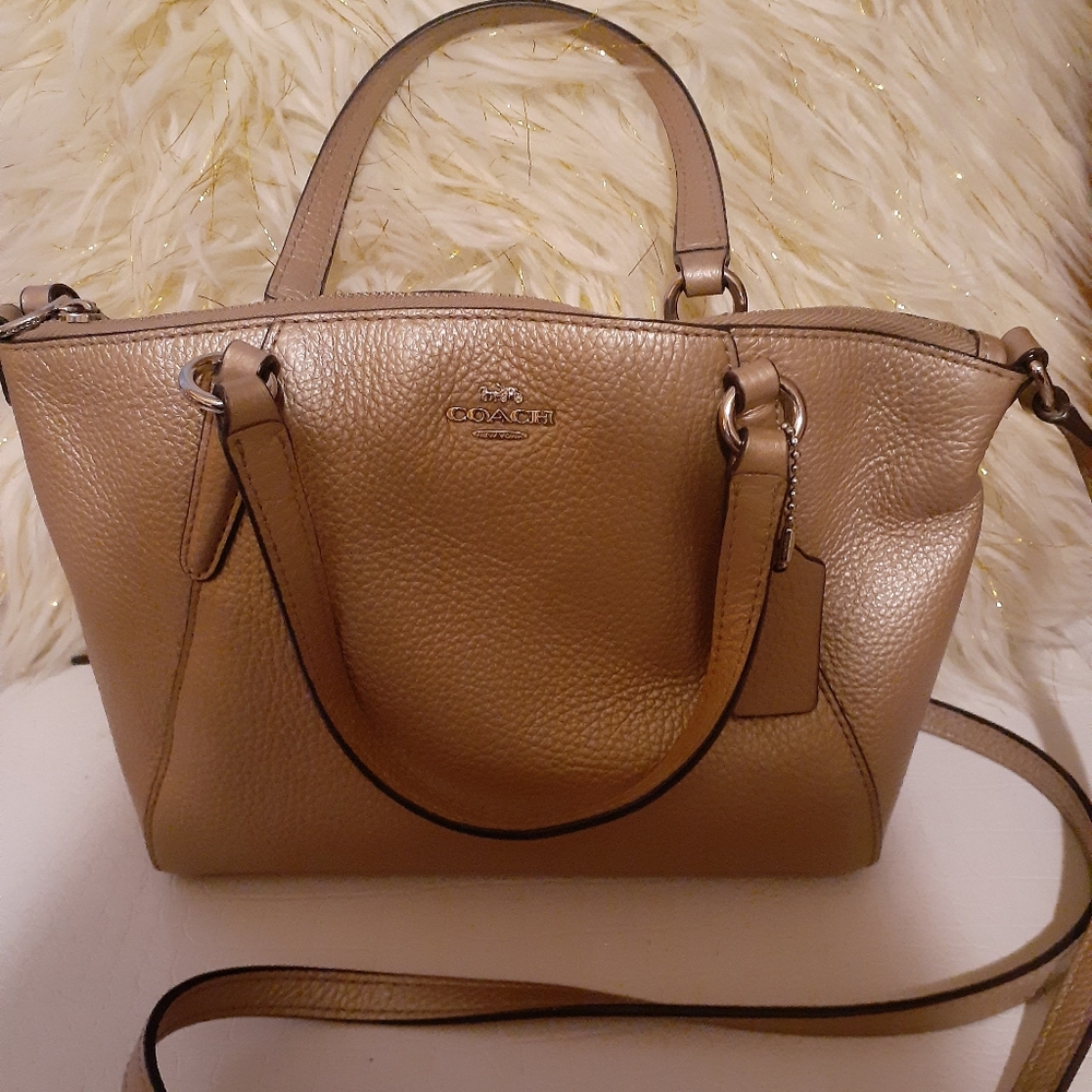 Gold coach crossbody